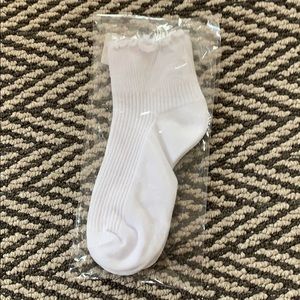 white ruffled socks